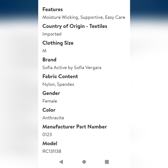 Sofia Active by Sofia Vergara Medium Impact Longline Sports Bra Size Medium NWT - Picture 9 of 12